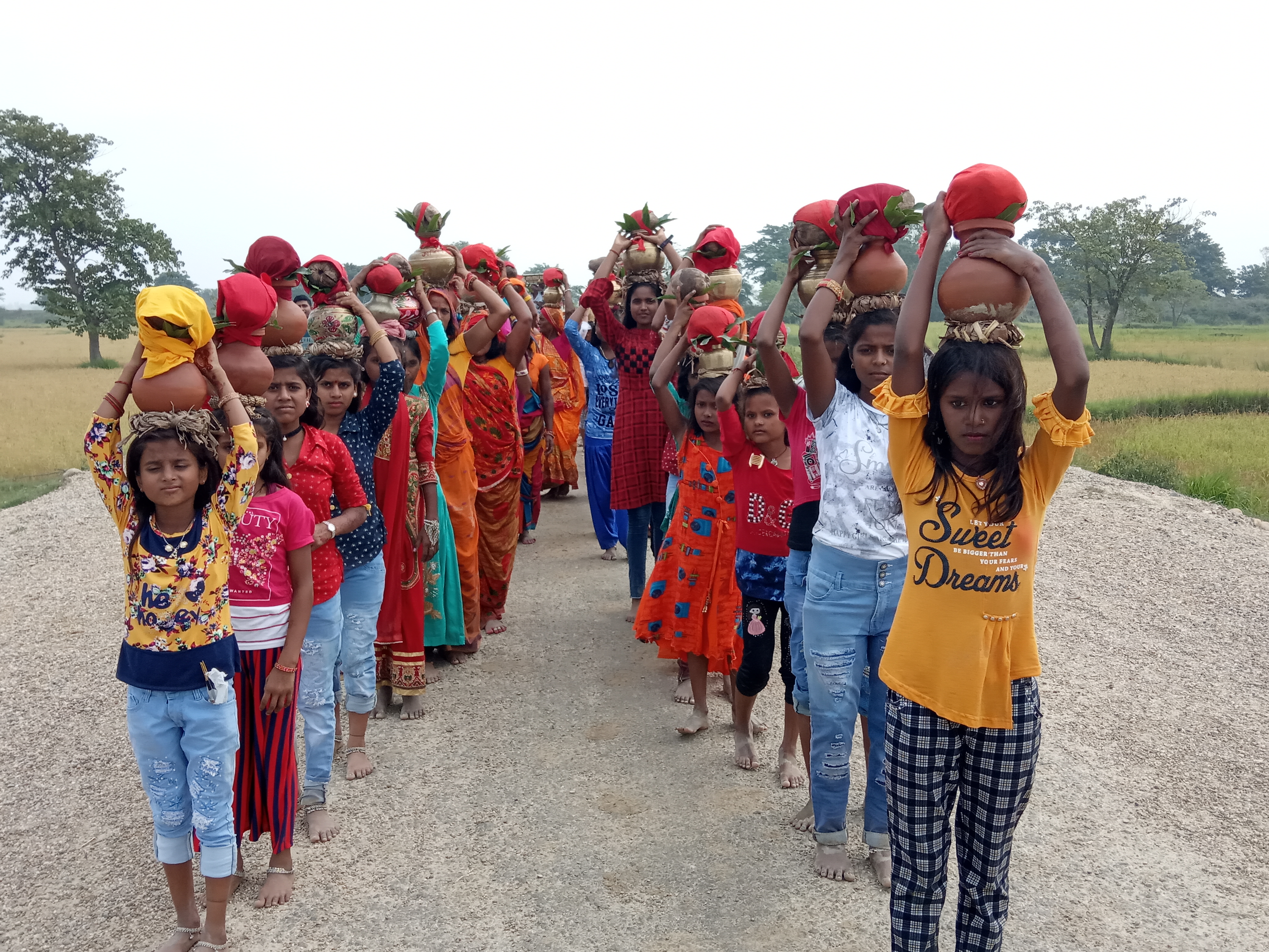 सघारामा विशाल कलश यात्रा