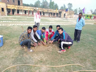 स्थानीय युवाद्वारा विद्यालयमा वृक्षरोपण