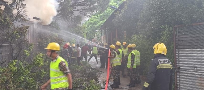 भृकुटीमण्डपमा ह्वील चियर गोदाममा लागेको आगो नियन्त्रणमा