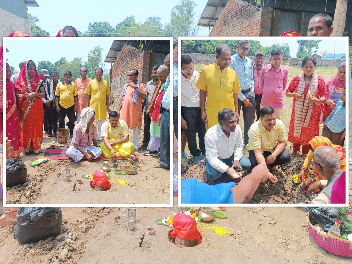 पुर्वमन्त्री यादवले गरे दुई विद्यालयको भवन शिलान्यास